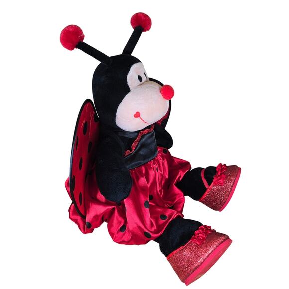 Vintage Build a Bear Ladybug Lady Bug Plush, Pristine with Removable Red Shoes - Picture 2 of 7